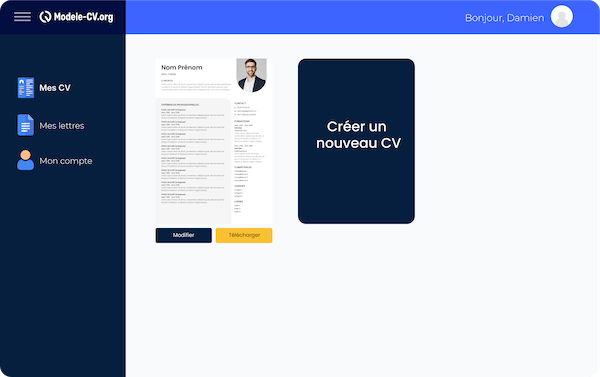 étape téléchargement de la lettre de motivation