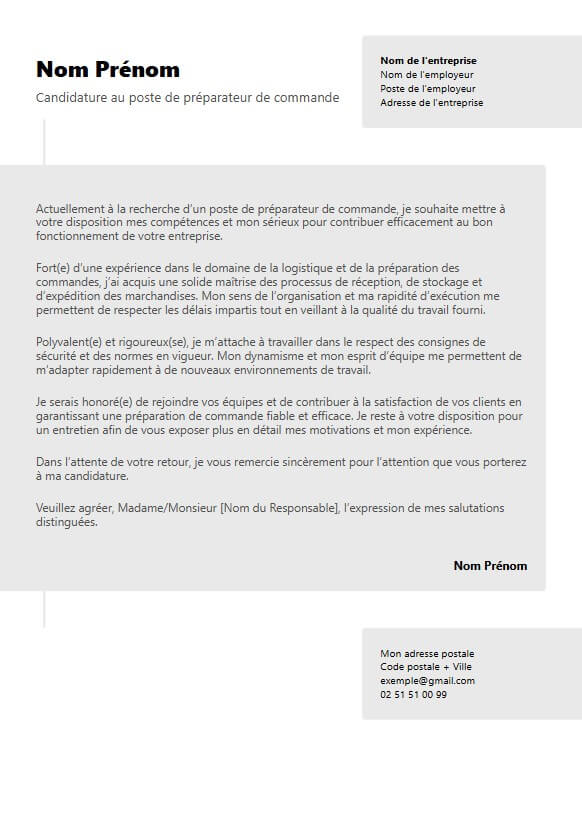 template de lettre de motivation moderne