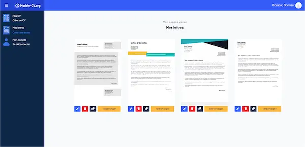 Téléchargement de la lettre