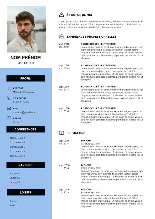 exemple CV design