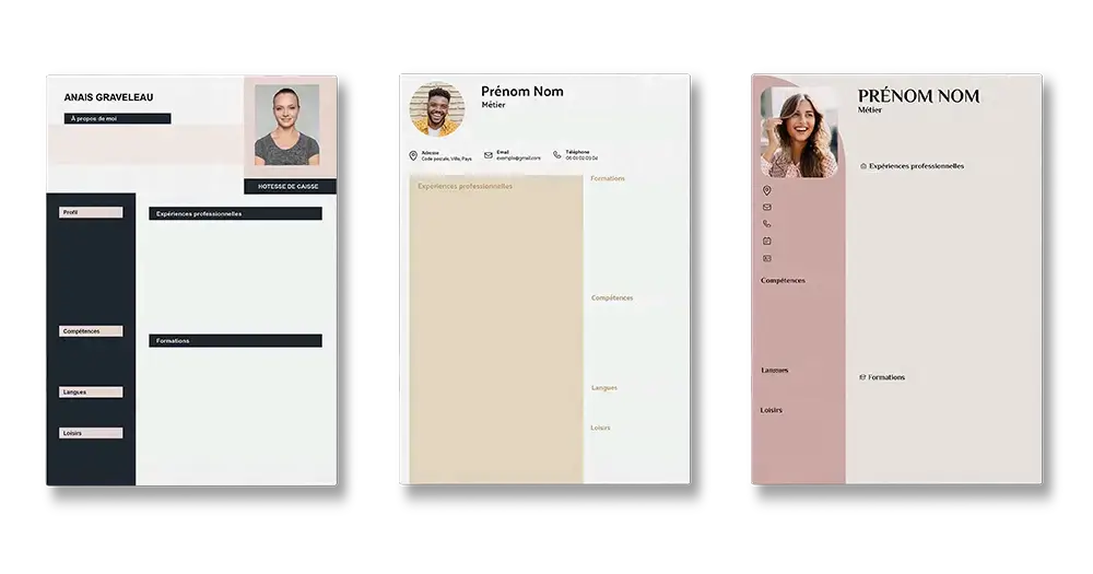 3 exemples CV vierges à télécharger