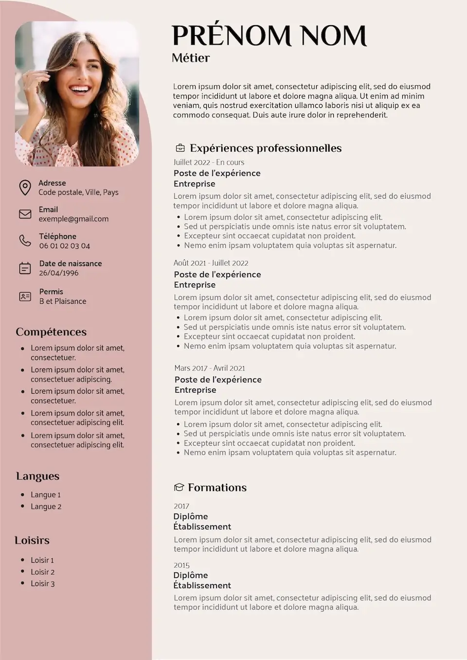 CV pour une reconversion professionnelle