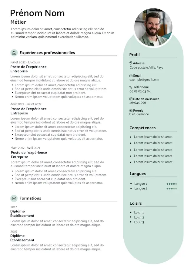 Exemple de CV