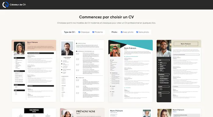 étape choix du modele de CV