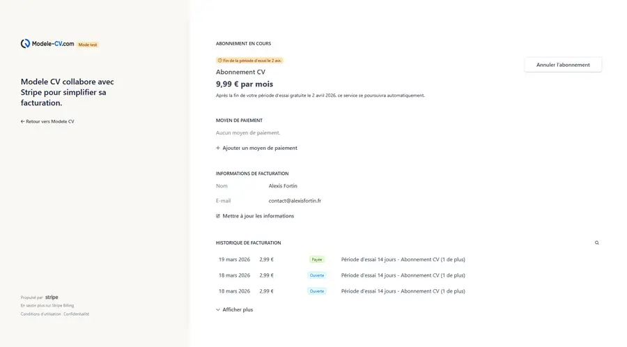 étape résiliation abonnement