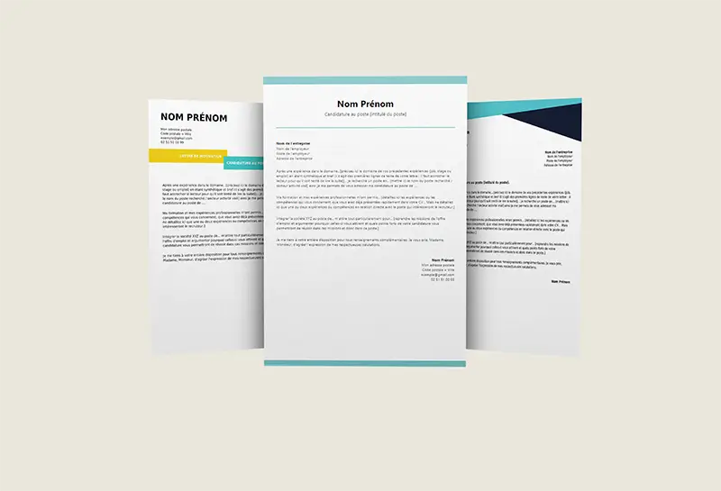 2 modeles de lettres de motivations modernes