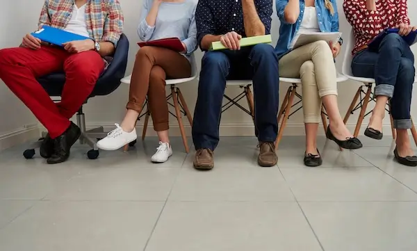 Candidat en attente d'un entretien d'embauche