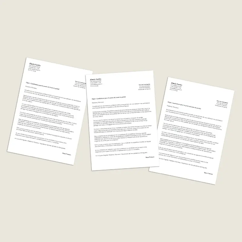 3 exemples de lettre de motivation pour une reconversion pro