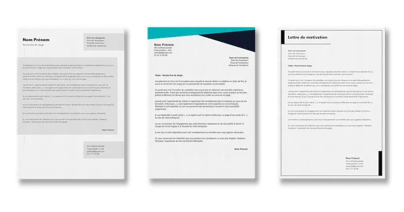 3 exemples de lettre de motivation pour stagiaire