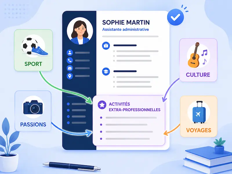 CV avec rubrique activités extra professionnelle