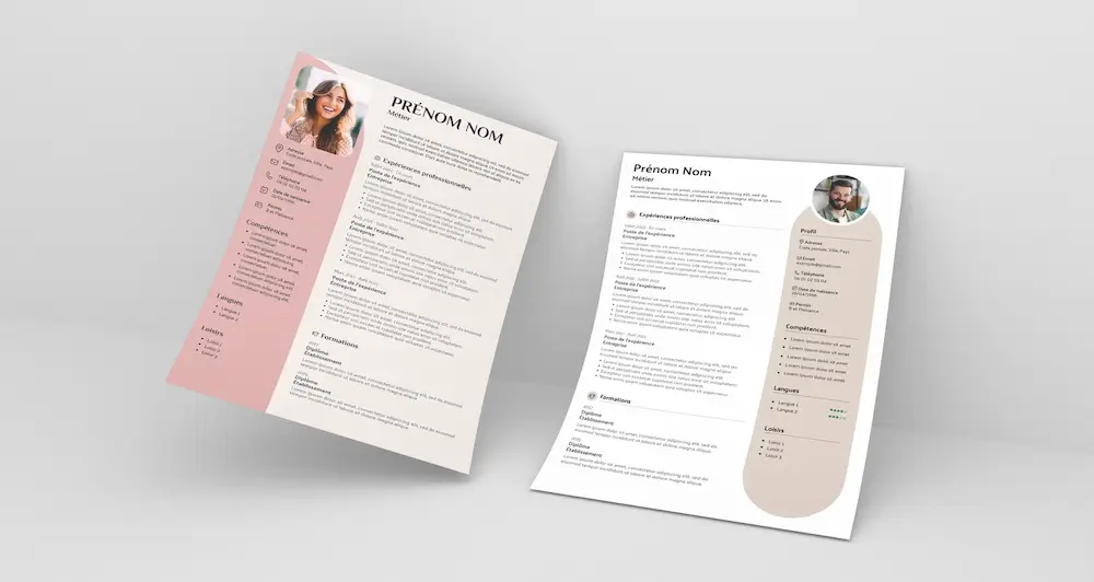 exemple de CV avec mise en page originale