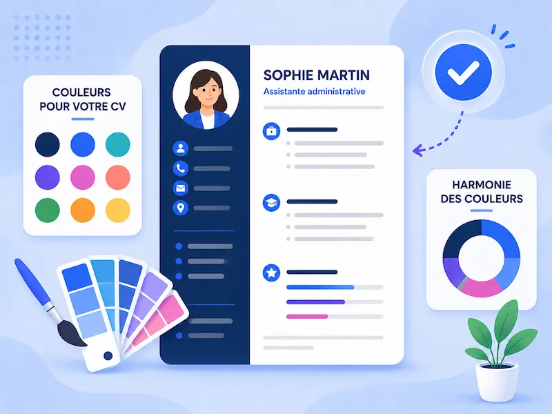 exemple d'un CV avec choix des couleurs