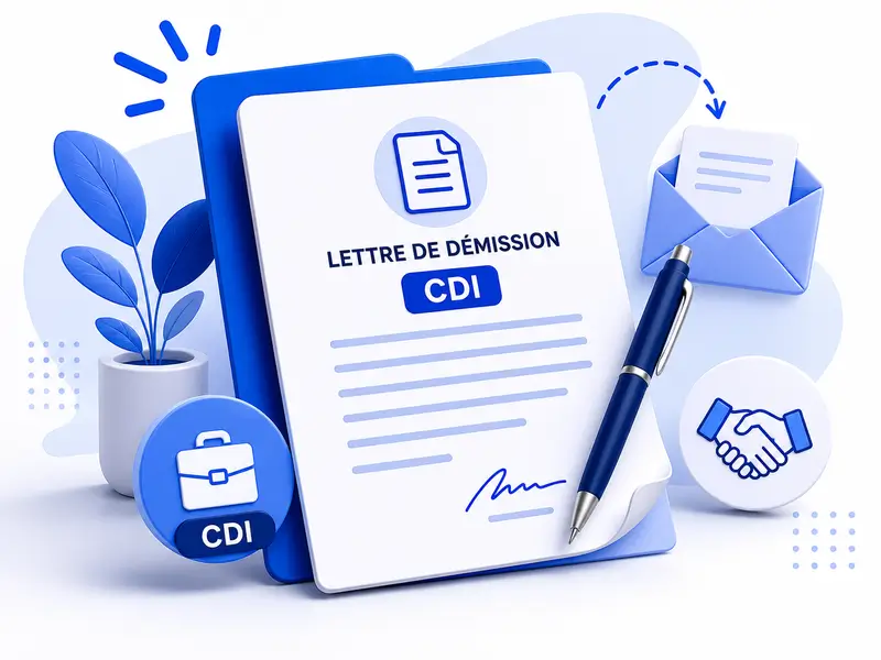 illustration d'une lettre de démission d'un CDI