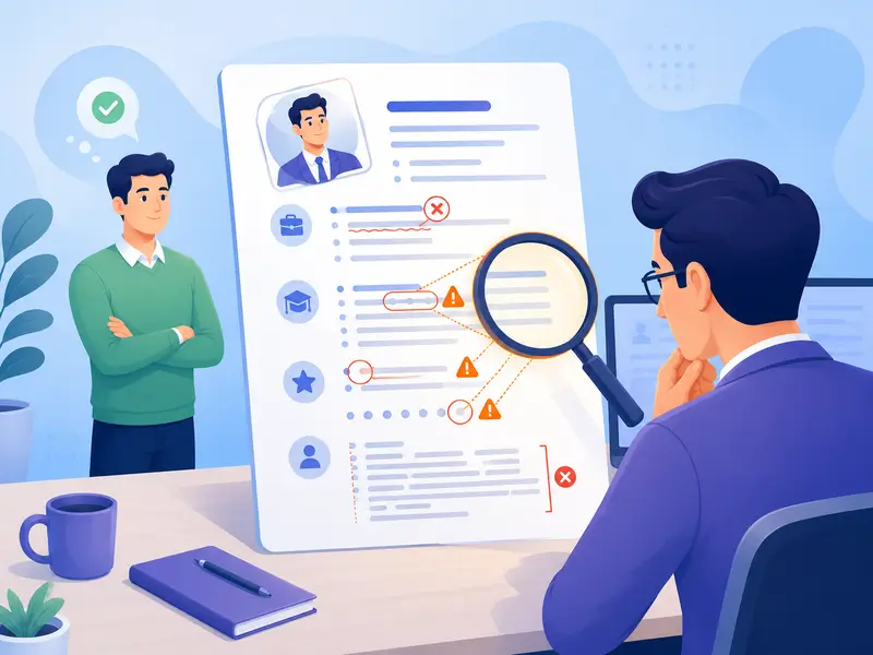 illustrations d'erreurs sur votre cv
