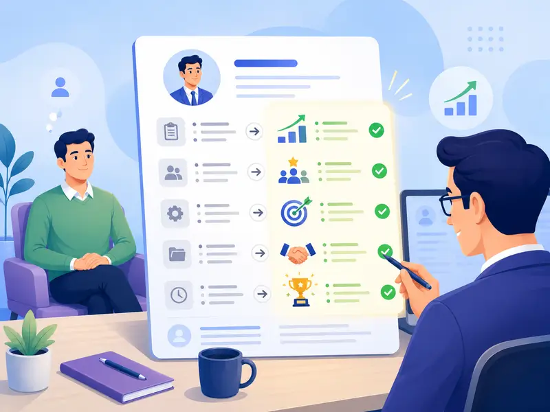 illustration d'un CV avec des réalisations