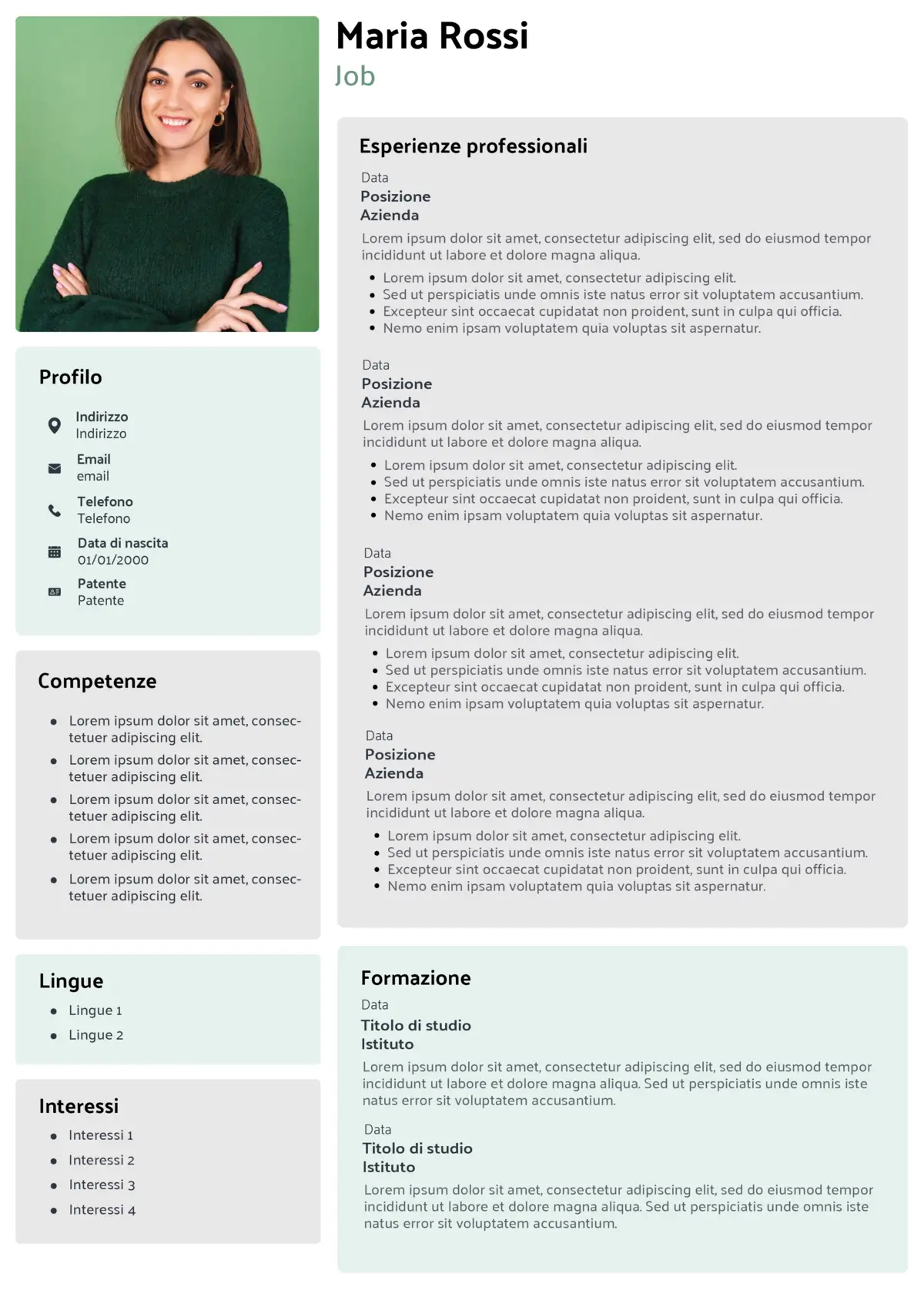 Modèle CV Italien : Exemples et Conseils