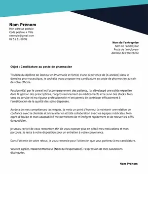 template lettre de motivation