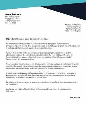 template lettre de motivation